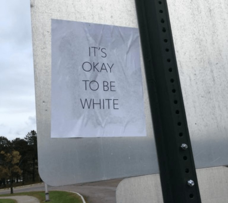 White Nationalist Poster on UVM Campus