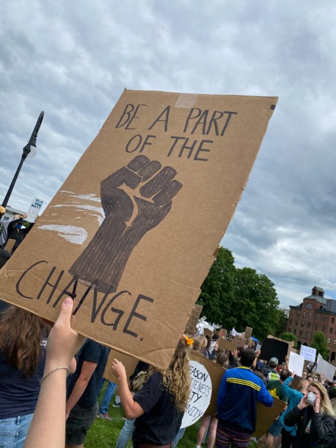 Photo taken at Black Lives Matter protest in Montpelier, VT.