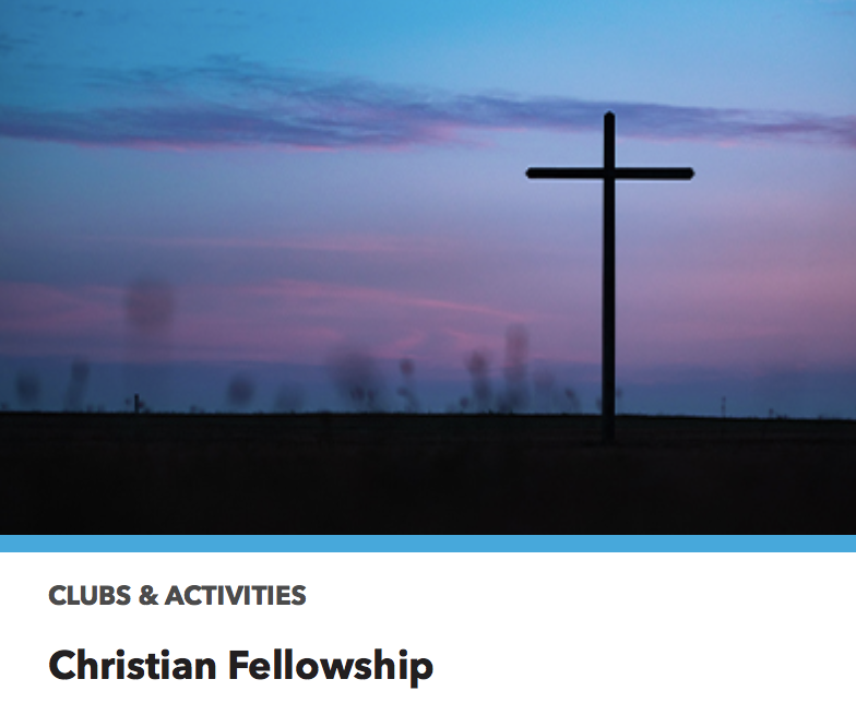 Screen+shot+of+the+Christian+Fellowship+portion+of+the+Faith+and+Spirituality+Club+page.
