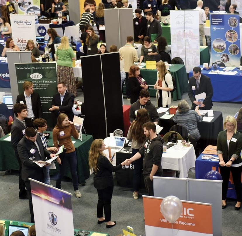 Fall Career Fair in 2019. Photo from @champlainedu on Instagram.