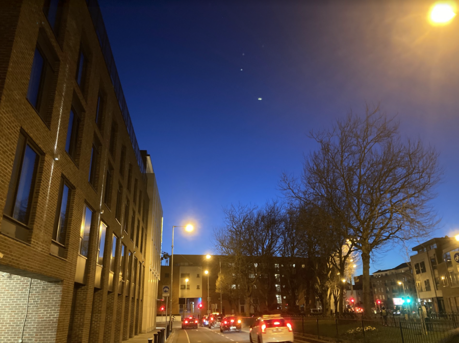 A clear night sky on a walk home from class. Photo By: Bel Kelly.