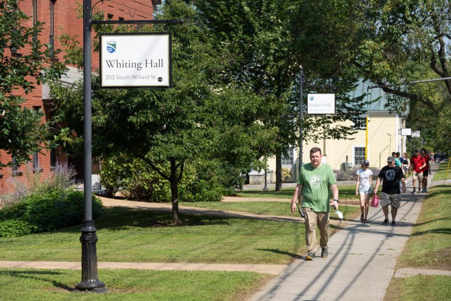 Photo of the Whiting Hall Sign. Photo from: Champlain College Flickr.