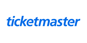 Ticketmaster written in blue letters.